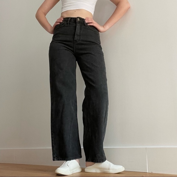OAK + FORT BLACK  STRAIGHT JEANS - S - Picture 3 of 14